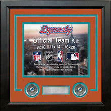 Load image into Gallery viewer, Miami Dolphins Custom NFL Football 8x10 Picture Frame Kit (Multiple Colors)