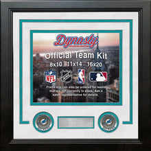 Load image into Gallery viewer, Miami Dolphins Custom NFL Football 16x20 Picture Frame Kit (Multiple Colors)