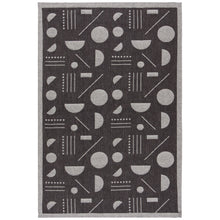 Load image into Gallery viewer, Domino Woven Cotton Jacquard Dishtowel | Geometry Modern Hand Tea Dish Cloth | 18" x 28"
