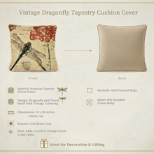 Load image into Gallery viewer, Tache Fly High Dragonfly European Postcard Tapestry Woven Throw Pillow Cover (15044)
