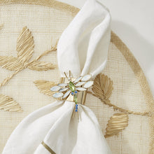 Load image into Gallery viewer, Dragonfly napkin rings, opal, set of two