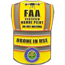 Load image into Gallery viewer, GL8-008 UAS FAA Commercial Drone Pilot Vest Pin Wings alternative DRONE IN USE lapel