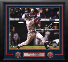 Load image into Gallery viewer, Dustin Pedroia 2007 World Series Action Boston Red Sox Autographed 16" x 20" Framed Baseball Photo
