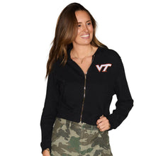 Load image into Gallery viewer, Virginia Tech Waffle Knit Zip Up Hoodie