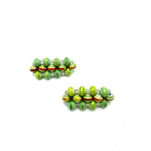 Load image into Gallery viewer, Paper Bead Hair Clips (Set of 2)- Green