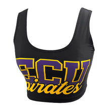 Load image into Gallery viewer, ECU Pirates Black Crop Tank Top