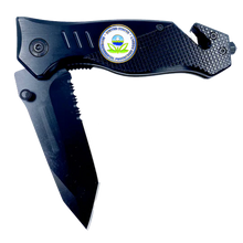 Load image into Gallery viewer, EPA Environmental Protection Agency collectible 3-in-1 Police Tactical Rescue knife tool with Seatbelt Cutter, Steel Serrated Blade, Glass Breaker