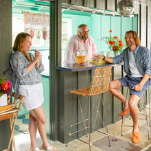 Load image into Gallery viewer, Stripey bee metal straws