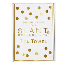 Load image into Gallery viewer, Eat and Sleep Dotted Blue Tea Towel | Extra Large 20" W x 27.5" L | In a Gift Box! | Gift for Her