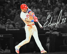 Load image into Gallery viewer, Edmundo Sosa Swing Autographed Philadelphia Phillies 11" x 14" Blackout Baseball Photo
