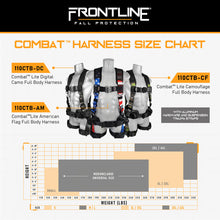 Load image into Gallery viewer, Frontline 110CTB-CF Camouflage Full Body Harness with Aluminum Hardware and Suspension Trauma Straps S