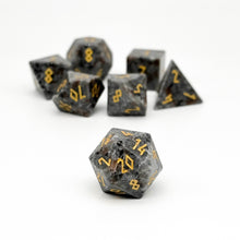 Load image into Gallery viewer, Emberlight - 7 Piece RPG Set Gemstone Dice