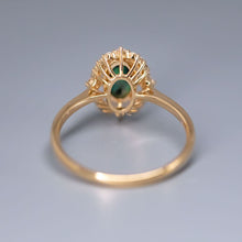 Load image into Gallery viewer, Engagement Ring: Australian Black Opal and Diamond in 18K Yellow Gold