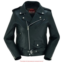 Load image into Gallery viewer, Women's Classic Plain Side Fitted M/C Style Jacket
