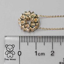 Load image into Gallery viewer, Eternity Heart Australian Crystal Opal Circle Necklace Pendant 14K Yellow Gold