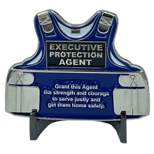 Load image into Gallery viewer, EL8-008 Executive Protection Agent Prayer Body Armor Challenge Coin Body Guard Security Operator Enforcement
