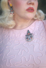 Load image into Gallery viewer, Bloomin' Luna Witch Statement Earrings by Johanna Parker x Lipstick &amp; Chrome