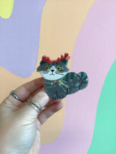 Load image into Gallery viewer, Festive Cats Hair Claw