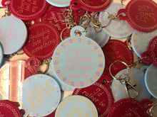 Load image into Gallery viewer, I Run On Caffeine and Cuss Words Keychain