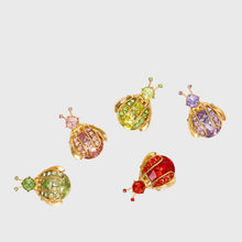Load image into Gallery viewer, Gem bug clip set, rainbow