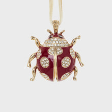Load image into Gallery viewer, Ladybug hanging ornament, red