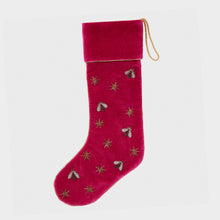 Load image into Gallery viewer, Sparkle bee stocking, berry pink