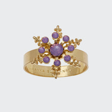 Load image into Gallery viewer, Classic snowflake skinny napkin rings, pastel, set of four