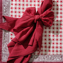 Load image into Gallery viewer, Dot print tablecloth, red