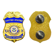 Load image into Gallery viewer, PBX-005-J Federal Air Marshal FAM pin with color enamel