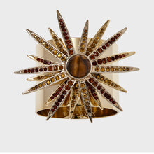 Load image into Gallery viewer, Starburst napkin rings, topaz, set of two