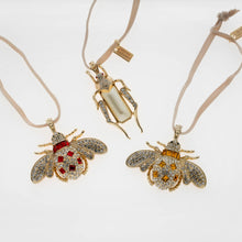 Load image into Gallery viewer, Jeweled insect hanging ornaments, set of three