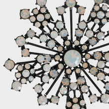 Load image into Gallery viewer, Sparkle snowflake ornament, black with opal