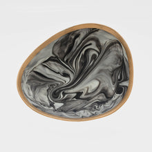 Load image into Gallery viewer, Marbleized porcelain ring dish, grey
