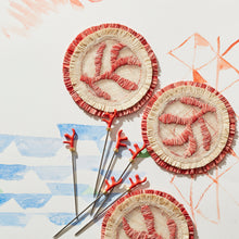 Load image into Gallery viewer, Coral straw coasters