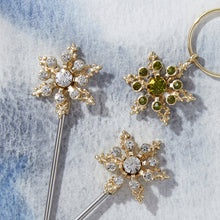 Load image into Gallery viewer, Snowflake cocktail picks, crystal