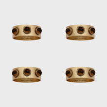 Load image into Gallery viewer, Cabochon napkin rings, tigers eye, set of four