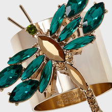 Load image into Gallery viewer, Dragonfly napkin rings, emerald, set of two