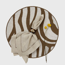 Load image into Gallery viewer, Stripey bee resin napkin rings, tortoiseshell, set of four
