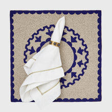 Load image into Gallery viewer, Cabochon napkin rings, lapis lazuli, set of four