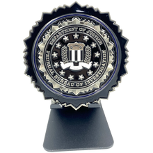 Load image into Gallery viewer, EL9-005 FBI Challenge Coin Special Agent Intel Analyst Federal Thin Blue Line
