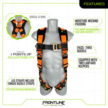 Load image into Gallery viewer, Frontline 50VTB Combat Economy Series Full Body Harness with Tongue Buckle Belt M/L