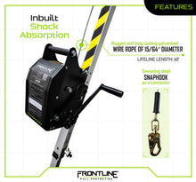 Load image into Gallery viewer, Frontline RUW60 MEGApod 60' Confined Space Winch with Galvanized Steel Cable