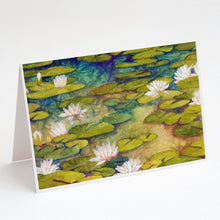 Load image into Gallery viewer, Waterlillies by Ferris Hotard Greeting Cards -  Blank Note Cards – 8-Pack of Artist-Designed Cards with Envelopes