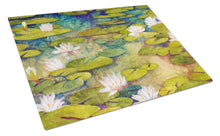 Load image into Gallery viewer, Waterlillies by Ferris Hotard Glass Cutting Boards – Durable, Decorative Kitchen Art Large