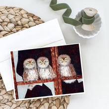 Load image into Gallery viewer, Owls by Ferris Hotard Greeting Cards -  Blank Note Cards – 8-Pack of Artist-Designed Cards with Envelopes