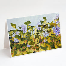 Load image into Gallery viewer, Water Hyacinth by Ferris Hotard Greeting Cards -  Blank Note Cards – 8-Pack of Artist-Designed Cards with Envelopes