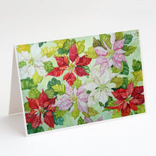 Load image into Gallery viewer, Poinsettias by Ferris Hotard Greeting Cards -  Blank Note Cards – 8-Pack of Artist-Designed Cards with Envelopes