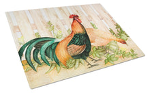 Load image into Gallery viewer, Chicken and Rooster by Ferris Hotard Glass Cutting Boards – Durable, Decorative Kitchen Art Large