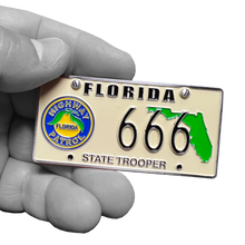 Load image into Gallery viewer, BL2-009B FHP Florida Highway Patrol State Police Zombie License Plate Challenge Coin