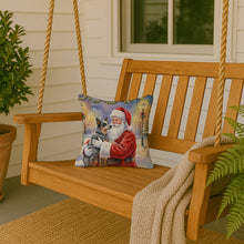 Load image into Gallery viewer, Australian Cattle Dog with Santa Claus Throw Pillow